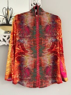 ✨Joseph Ribkoff Kaleidoscopic Prints "Wearable Art" Blouse✨